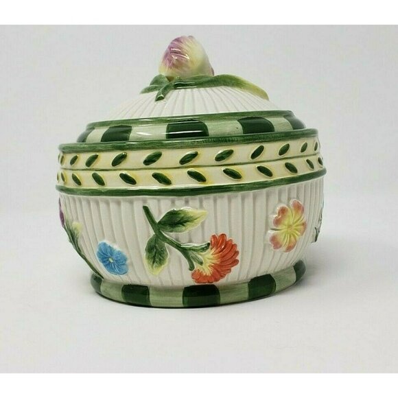 Fitz & Floyd Dish With Lid Floral Multicolor 4.75 in - Picture 5 of 9